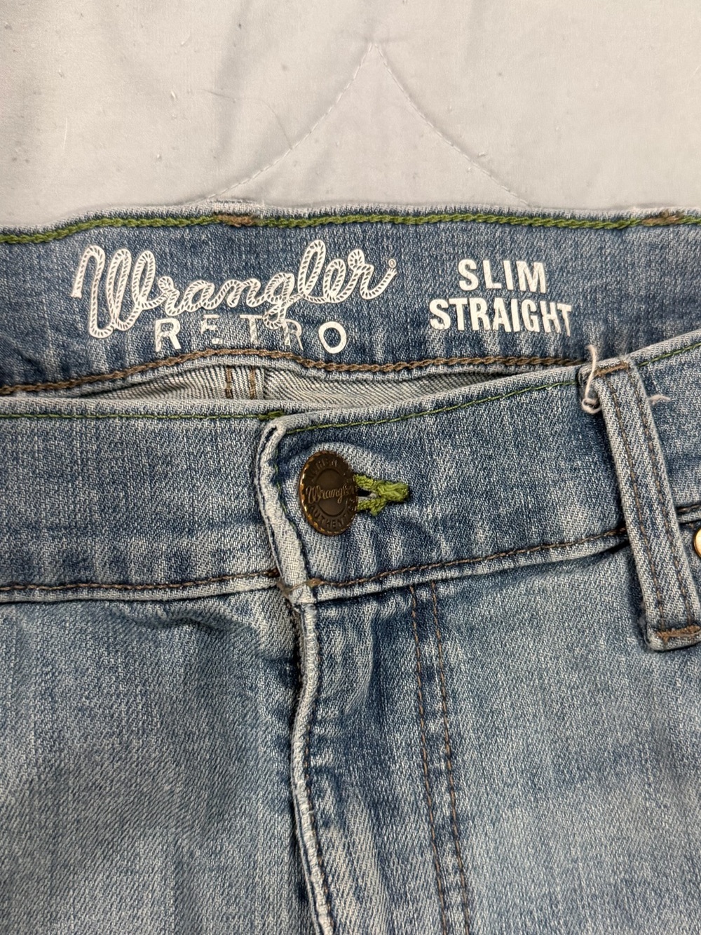 Wrangler Retro Light Blue Slim Straight Jeans